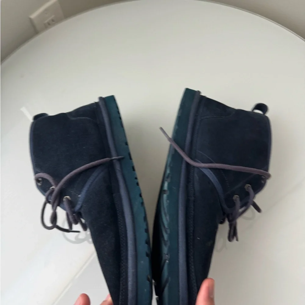 UGG Neumel Blue Boots Size 13 Suede + Shearling + Wool Chukka Boots | Coastal